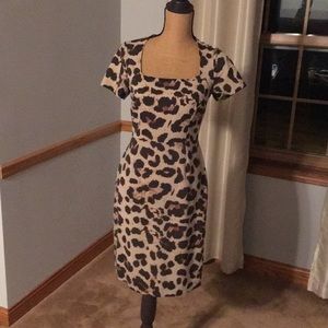 Beautiful leopard work or church dress!